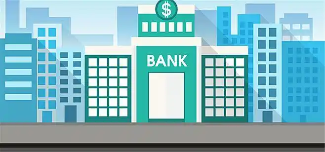 卡通,建筑,大厦,蓝色,银行,海报banner,童趣,手绘图库,png图片,网