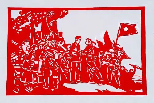 汉江师范学院教育学院百幅剪纸述百年党史