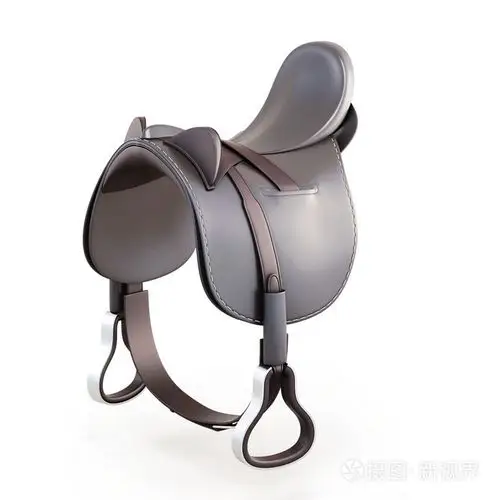 孤立在白色背景上的皮革马鞍.3d 渲染照片-正版商用图片0q148u-摄图新