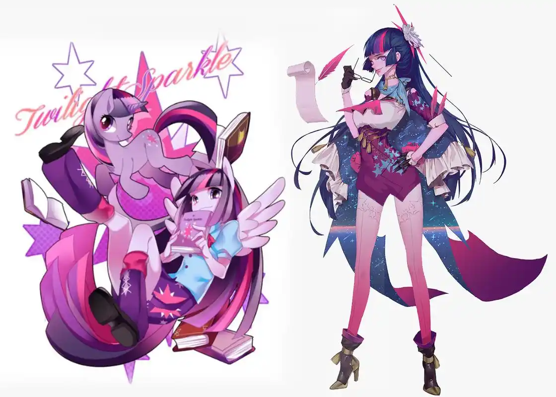 小马宝莉:梦幻般的拟人,柔柔变敖娇,紫悦略欠感性不如苹果嘉儿