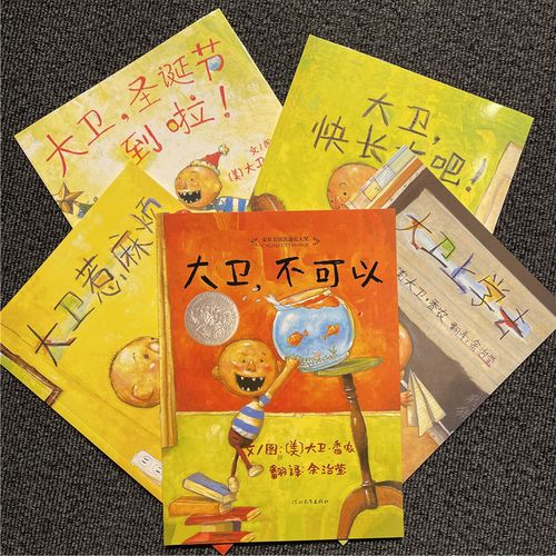 大卫不可以系列全套5册精装硬壳绘本大卫上学去惹麻烦快长大吧胶装软