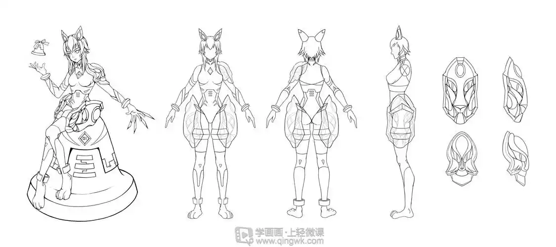 角色原画三视图的绘制训练