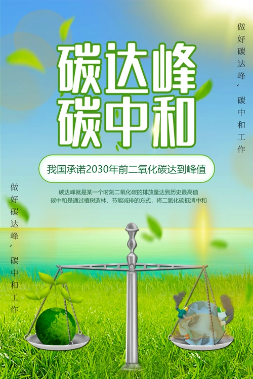 碳达峰碳中和公益宣传海报