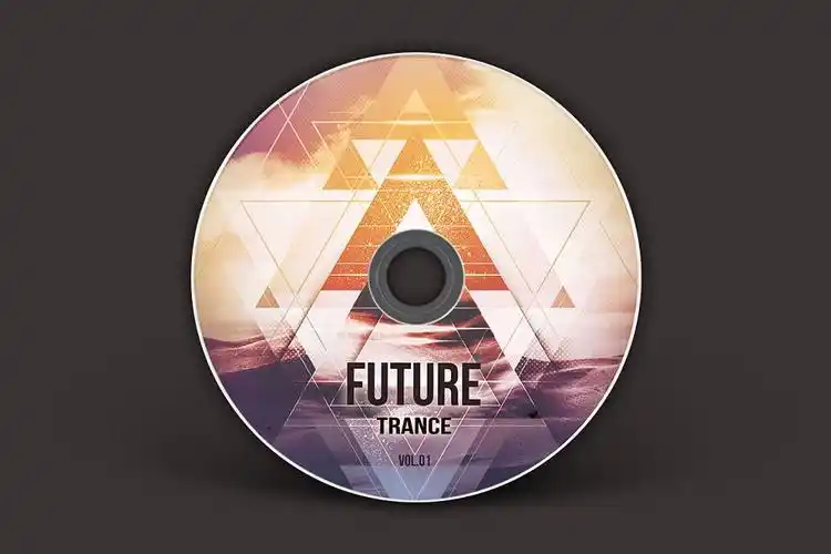 未来主题抽象背景cd封面psd模板futuretrancecdcoverartwork