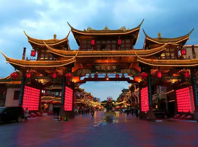 成都琴台路.散花楼.百花潭.青羊宫夜景