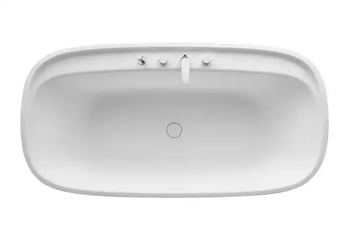 独立式人造石浴缸(有龙头孔) | 乐家浴室