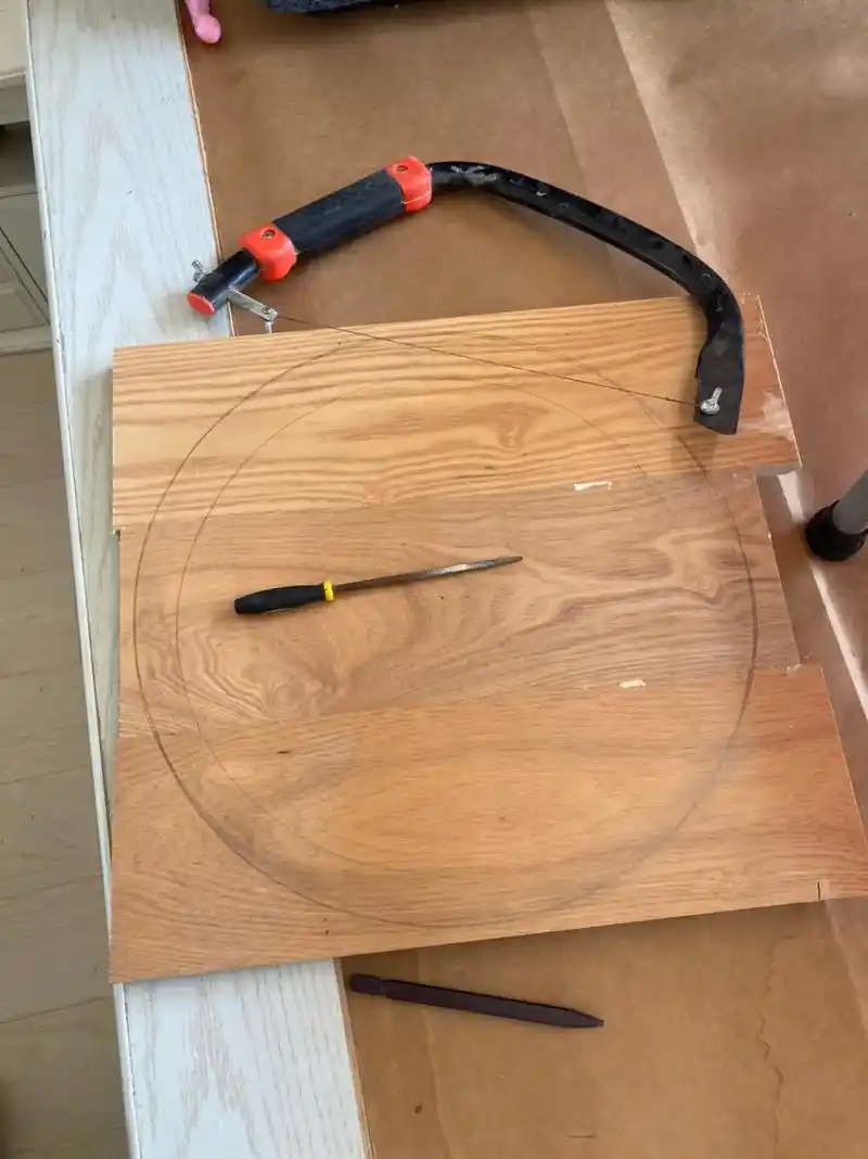 手工收的废旧橡木地板做的钟佛系钟时间靠猜