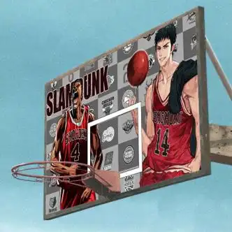 澳颜莱篮球篮板贴纸 墙贴自粘篮球海报贴画防水动漫来图卡通体育装饰