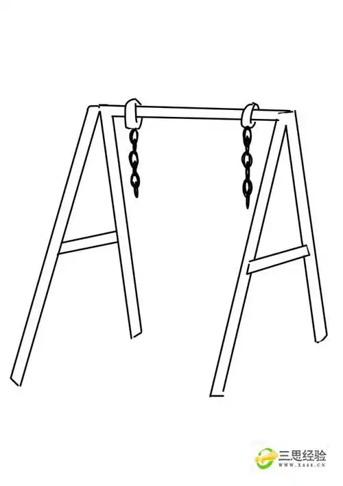 卡通简笔画:秋千怎么画?