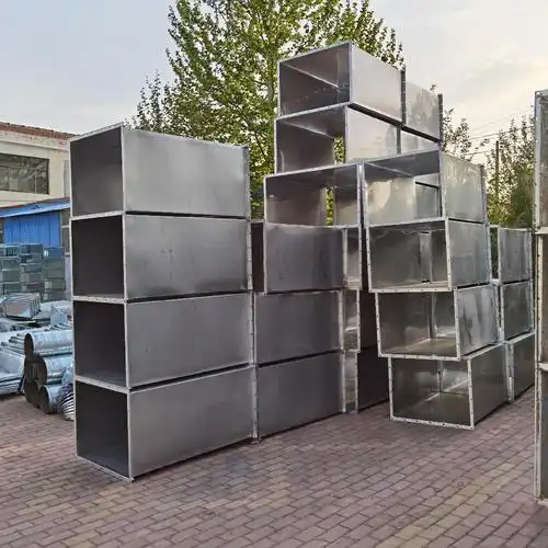 济南镀锌角铁法兰半成品风管 立业空调共板法兰半成品风管 不锈钢风管