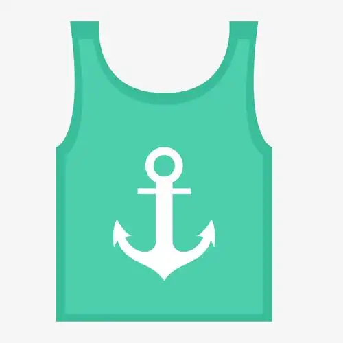 卡通扁平化绿色的背心