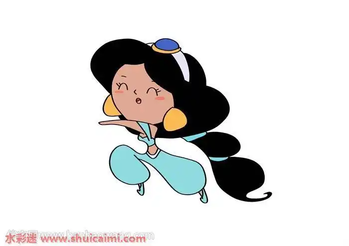 茉莉公主简笔画你学会了吗阿拉丁神灯简笔画图片4公主简笔画迪士尼