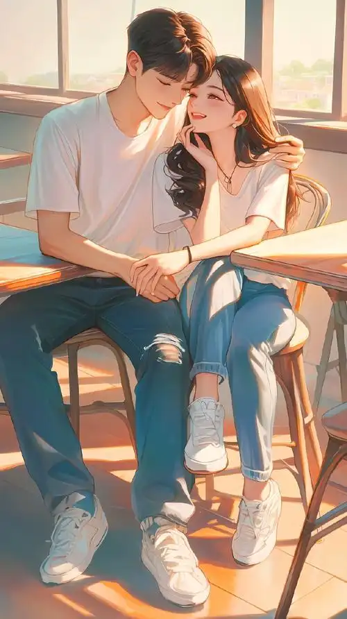 情侣插画壁纸