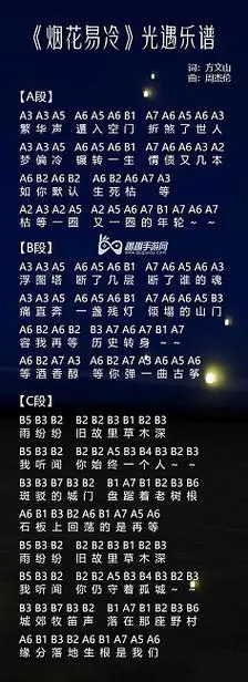 萤火青空采集到光遇琴谱