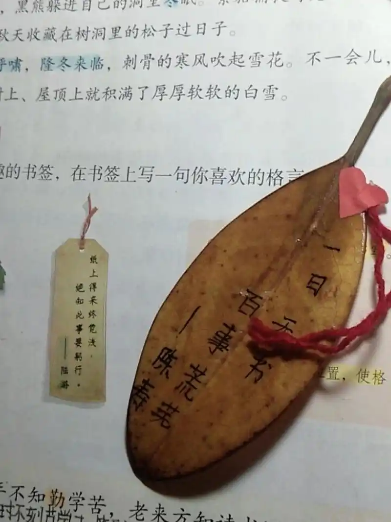 四年级下册语文书136页的书签制作 谢谢大家的观看