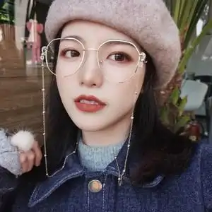 不规则眼镜带链条