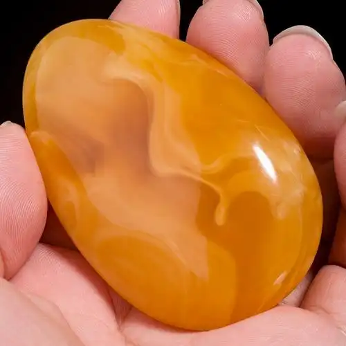 福戴波罗的海天然琥珀蜜蜡打磨满蜜鸡油红拉丝纹水滴蜜蜡吊坠女