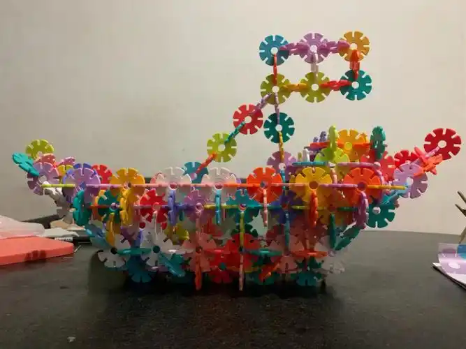 全家人都对雪花片上瘾了没有任何图片和教程全靠他们两个凭空拼出来的