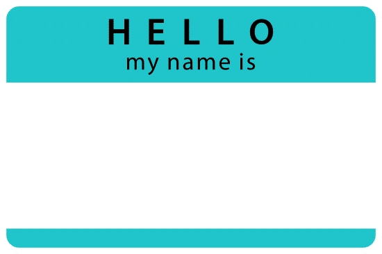 green blank name tag sticker hello my name is badge label