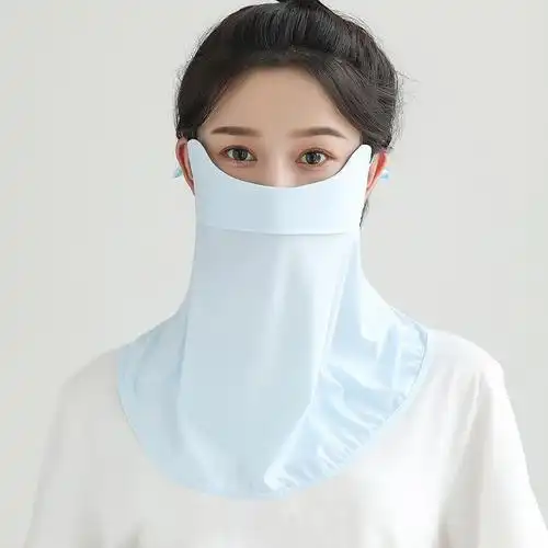 苏宁宜品upf50夏季防晒口罩全脸护颈护眼角女透气防尘防紫外线冰丝