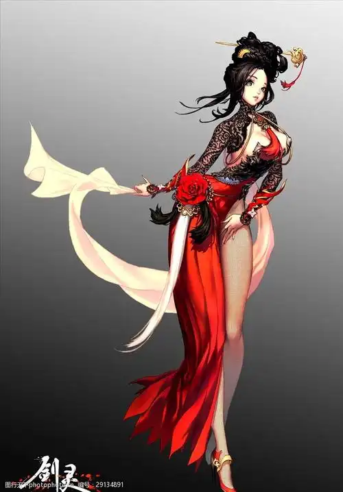 设计图库 动漫卡通 动漫人物 关键词:剑灵 高清 大图 游戏人物 游戏