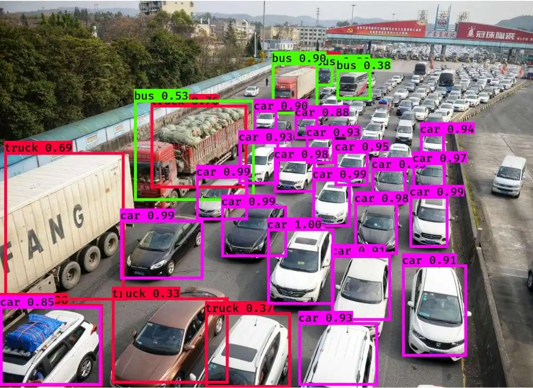 kerasfaster物体检测目标检测系列搭建yolov3一识别车流图片