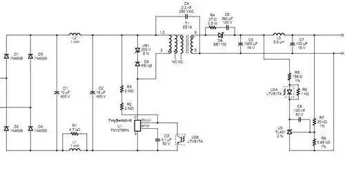 小弟用tny279做电源,输入工频220,输出dc5v,手头上有别人做好的,用的