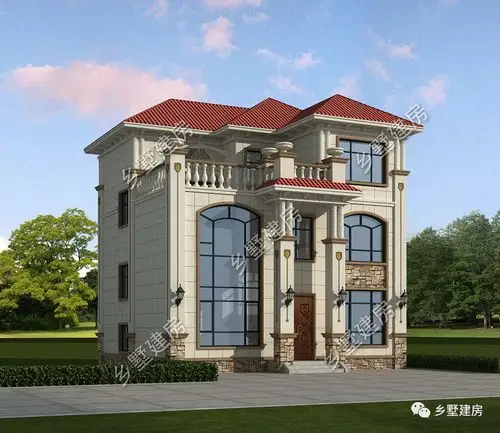 10x10米的宅基地建这款三层别墅实惠又气派快来建一栋