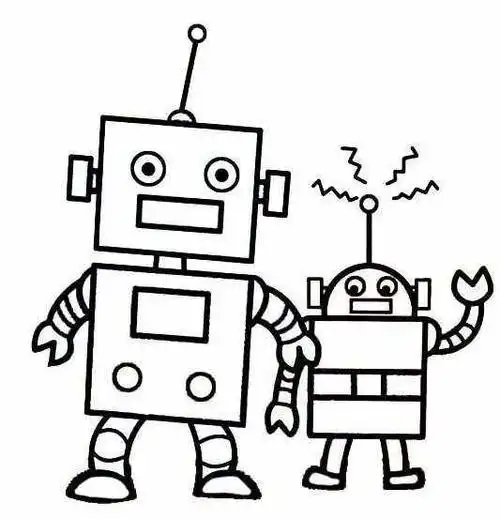 未来机器人机器人简笔画教程图片一笔一笔教你画机器人简笔画6张漂亮