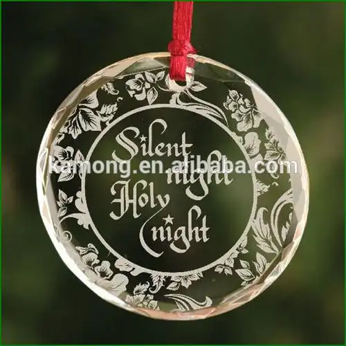 christmas tree ornament crystal glass clear ornaments oval