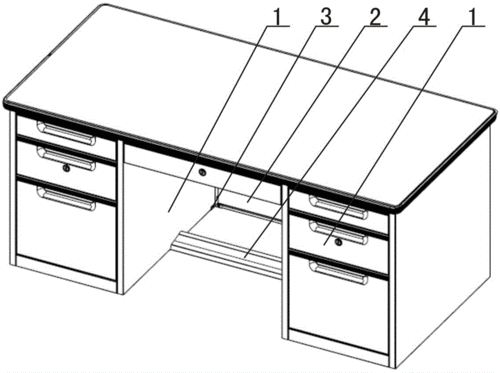 一种带脚踏的办公桌制造技术