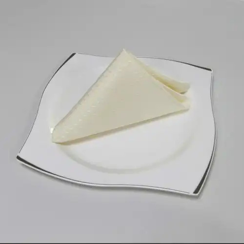 星级酒店西餐厅纯色涤纶全涤口布西餐巾毛定做批发餐巾华夫格