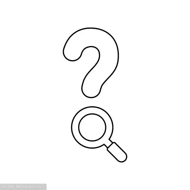 问号的图标概念与放大