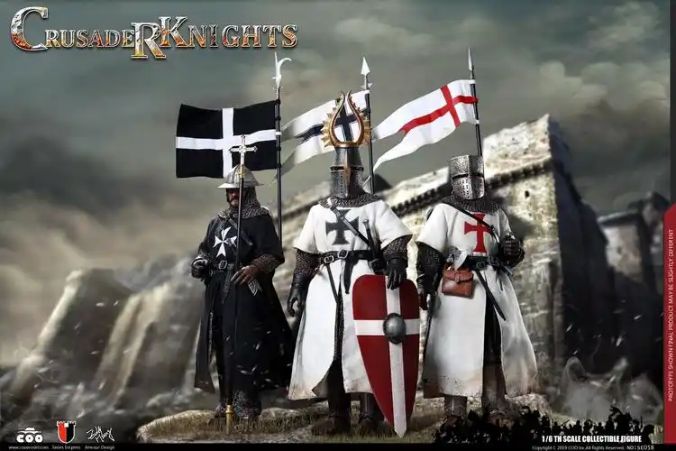 现货coomodelse055帝国系列合金压铸十字军骑士圣殿兵人专区