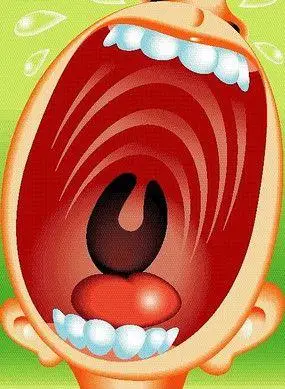 张大嘴吃东西简笔画