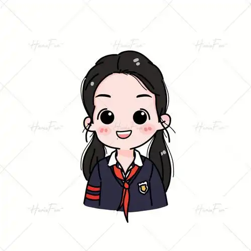 q版头像约稿可爱的学生妹妹