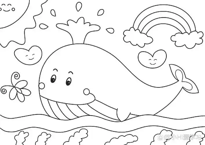 儿童画/《鲸鱼95》/儿童创意美术