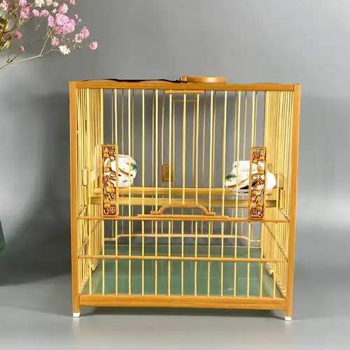 榫头小桥门绣眼白眼相思六丁暗绿竹笼南笼方小型鸟笼