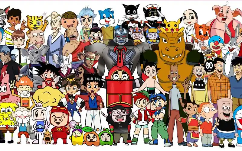 童年看过的人物都画在一起