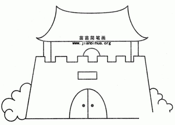 各朝代城楼简笔画