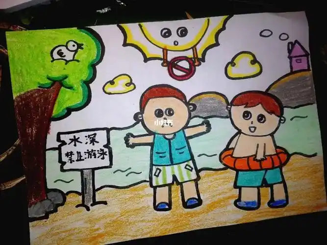 幼师绘画  #防溺水  #临摹