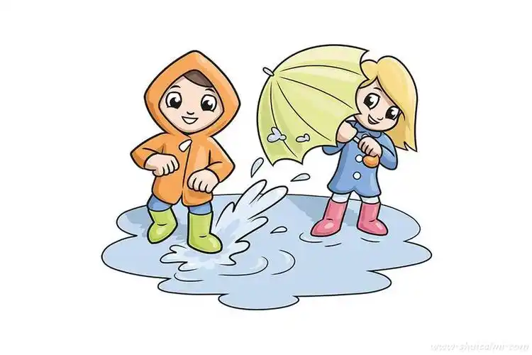 踩水坑怎么画踩水坑简笔画简单又漂亮彩色