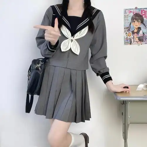 jk制服灰色水手服