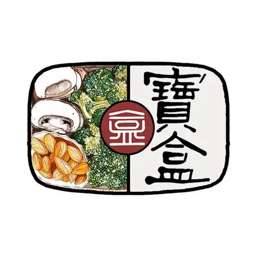 宝盒便当美食logo标志设计
