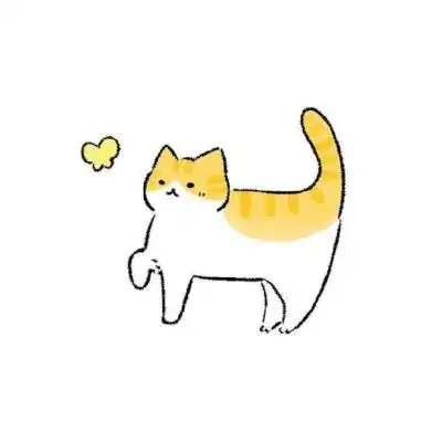 白底小图标可爱喵咪头像,头像周围白色中间小图简约闺蜜头像