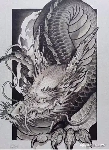 龙纹身手稿,昆山老兵纹身