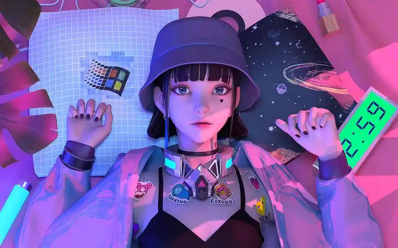 虚拟偶像-集原美动态壁纸,3d,无水印_哔哩哔哩_bilibili