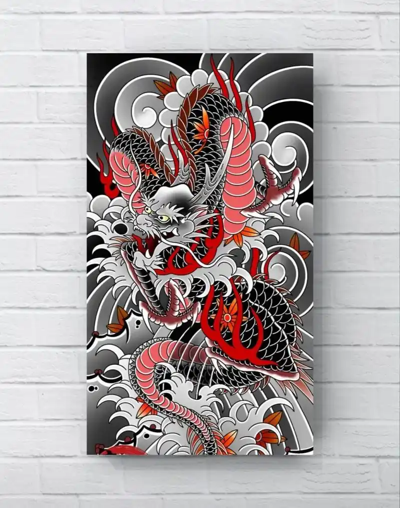 花臂花腿纹身图案手稿