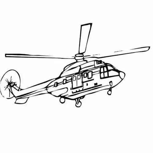 机舱直升机的窗户直升机的机尾直升机的画简螺旋桨直升机的旋转翼笔画