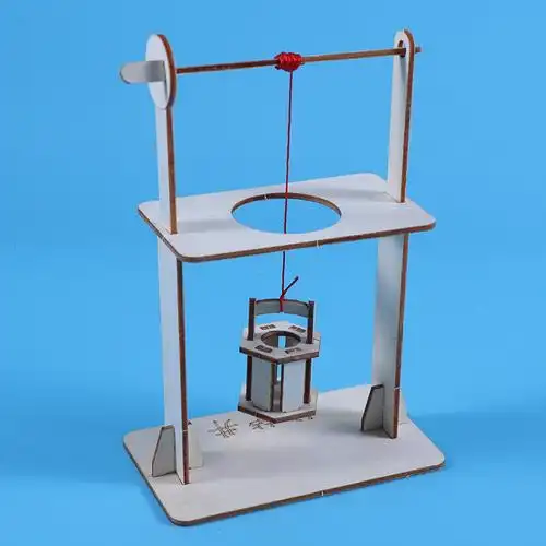 小学生科学实验杠杆diy手工小发明材料轱辘井科技制作科学实验